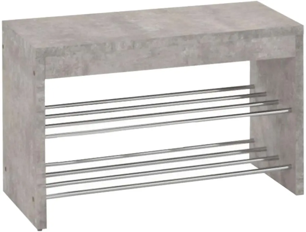 Банкетка для обуви Mobhaus Lusia (Concrete/Chrome)