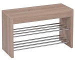 Bancheta pentru incaltaminte Lusia (Sonoma Oak/Chrome)