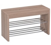 Bancheta pentru incaltaminte Lusia (Sonoma Oak/Chrome)