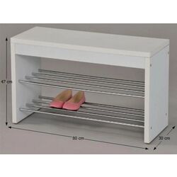 Банкетка для обуви Mobhaus Lusia (White/Chrome) Thumb