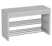 Bancheta pentru incaltaminte Lusia (White/Chrome)