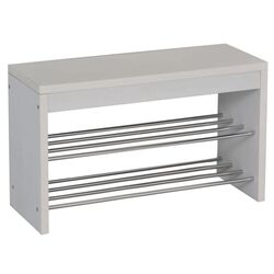 Bancheta pentru incaltaminte Lusia (White/Chrome)