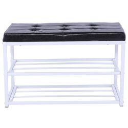 Bancheta pentru incaltaminte Lyros (Black/White) Thumb