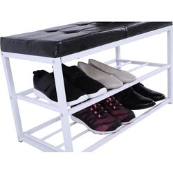 Bancheta pentru incaltaminte Lyros (Black/White) Thumb