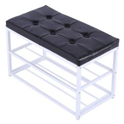 Bancheta pentru incaltaminte Lyros (Black/White) Thumb