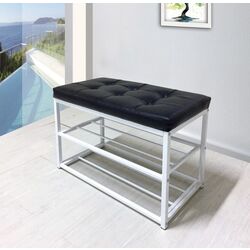 Bancheta pentru incaltaminte Lyros (Black/White) Thumb