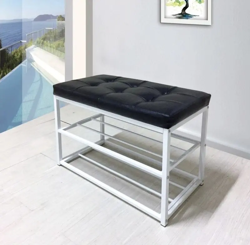 Bancheta pentru incaltaminte Lyros (Black/White)