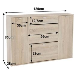 Comoda pentru incaltaminte Mobhaus Anabela (Sonoma Oak) Thumb