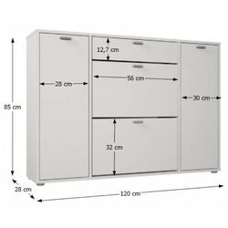 Comoda pentru incaltaminte Mobhaus Anabela (White) Thumb