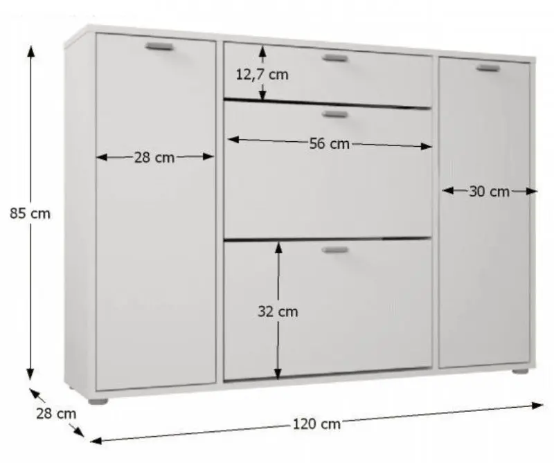 Comoda pentru incaltaminte Mobhaus Anabela (White)