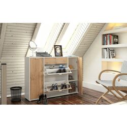Comoda pentru incaltaminte Mobhaus Anabela (White/Wotan Oak) Thumb