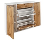 Comoda pentru incaltaminte Mobhaus Anabela (White/Wotan Oak)