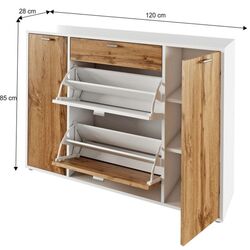 Comoda pentru incaltaminte Mobhaus Anabela (White/Wotan Oak) Thumb