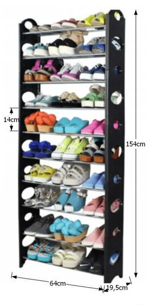 Etajera pentru incaltaminte Mobhaus Botis Typ 5 (Gray/Black)