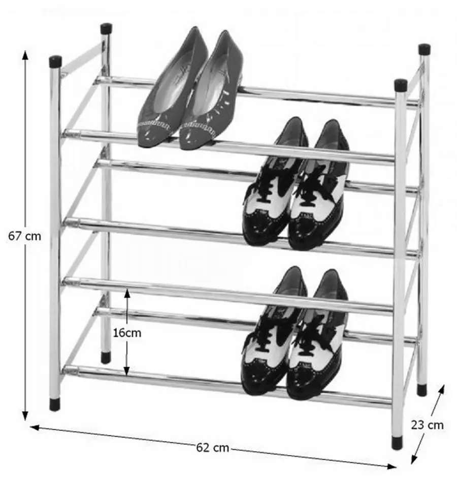 Etajera pentru incaltaminte Mobhaus Dita (Chrome)