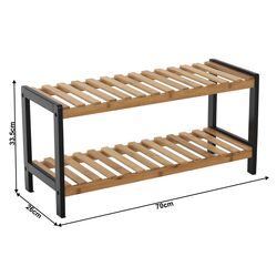 Etajera pentru incaltaminte Mobhaus Kontre (Natural/Black) Thumb