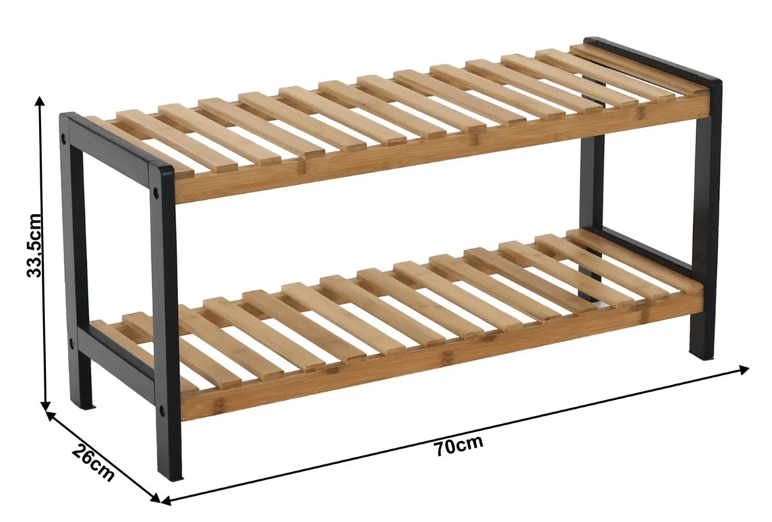 Etajera pentru incaltaminte Mobhaus Kontre (Natural/Black)