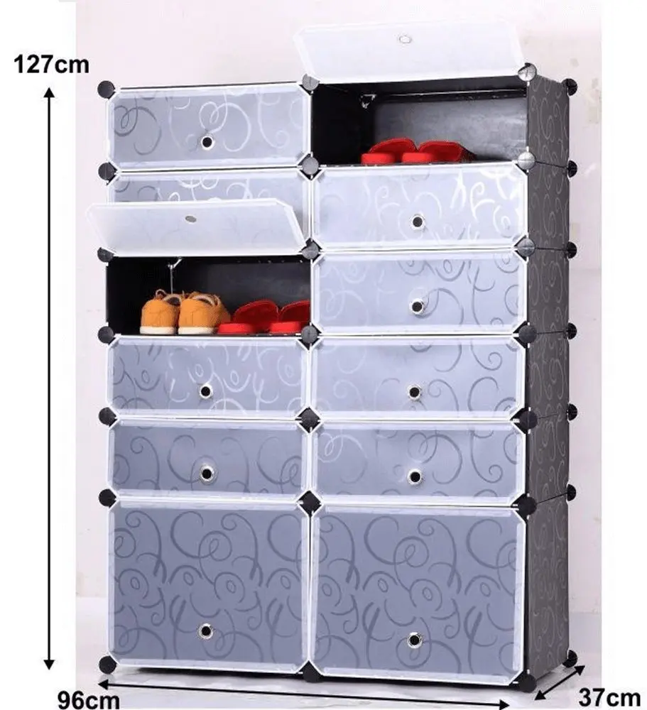 Etajera-organizator pentru incaltaminte Mobhaus Bekim Typ 3 (Black)