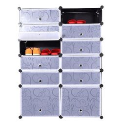 Etajera-organizator pentru incaltaminte Mobhaus Bekim Typ 3 (Black)