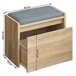 Tumba-bancheta pentru incaltaminte Tempo Kondela Bergi (Sonoma Oak) Thumb