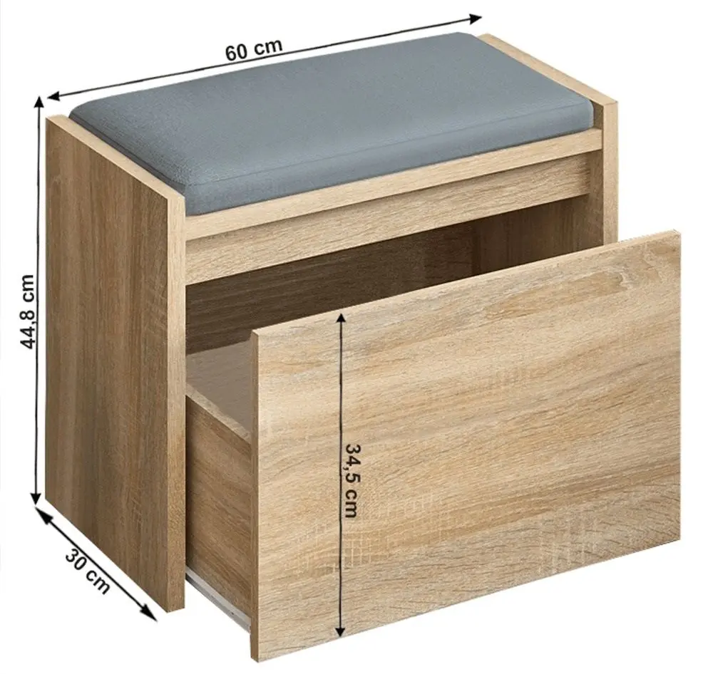 Tumba-bancheta pentru incaltaminte Tempo Kondela Bergi (Sonoma Oak)