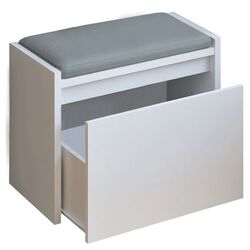 Tumba-bancheta pentru incaltaminte Mobhaus Bergi (White)