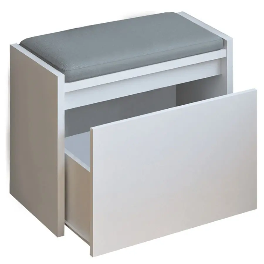 Tumba-bancheta pentru incaltaminte Mobhaus Bergi (White)