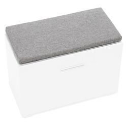Тумба-банкетка для обуви Mobhaus Boksa (White/Gray) Thumb
