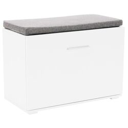 Tumba-bancheta pentru incaltaminte Mobhaus Boksa (White/Gray)