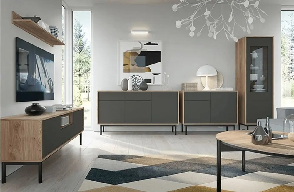 Тумба для обуви Mobhaus Bergen BGD54 (Jackson Hickory Oak/Graphite) - 2