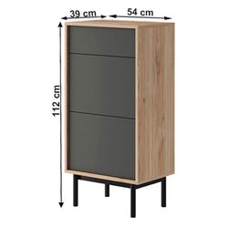 Тумба для обуви Mobhaus Bergen BGD54 (Jackson Hickory Oak/Graphite) Thumb