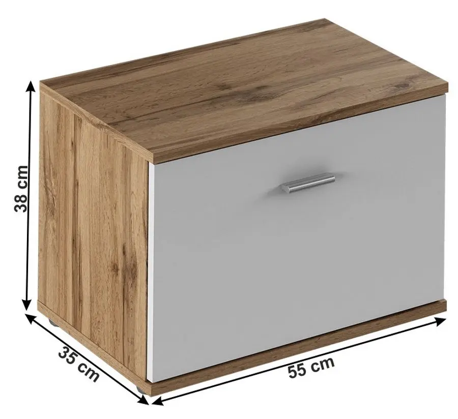 Тумба для обуви Mobhaus Cyril Typ 6 (Wotan Oak/White)