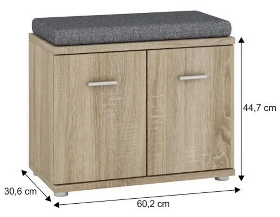 Tumba pentru incaltaminte Tempo Kondela Mario New Typ F (Sonoma Oak) - 3