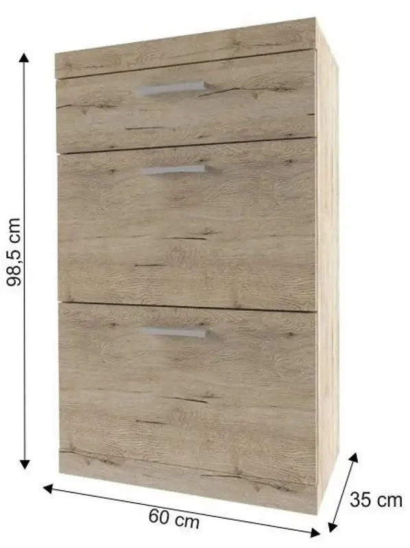 Tumba pentru incaltaminte Mobhaus Orestes 2K1S (Sanremo Oak) - 4