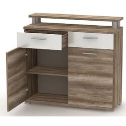 Tumba pentru incaltaminte Mobhaus Rachel Typ 4 (Canyon Oak/White Extra Gloss) Thumb