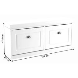 Tumba pentru incaltaminte Mobhaus Seber Typ 4 (White) Thumb