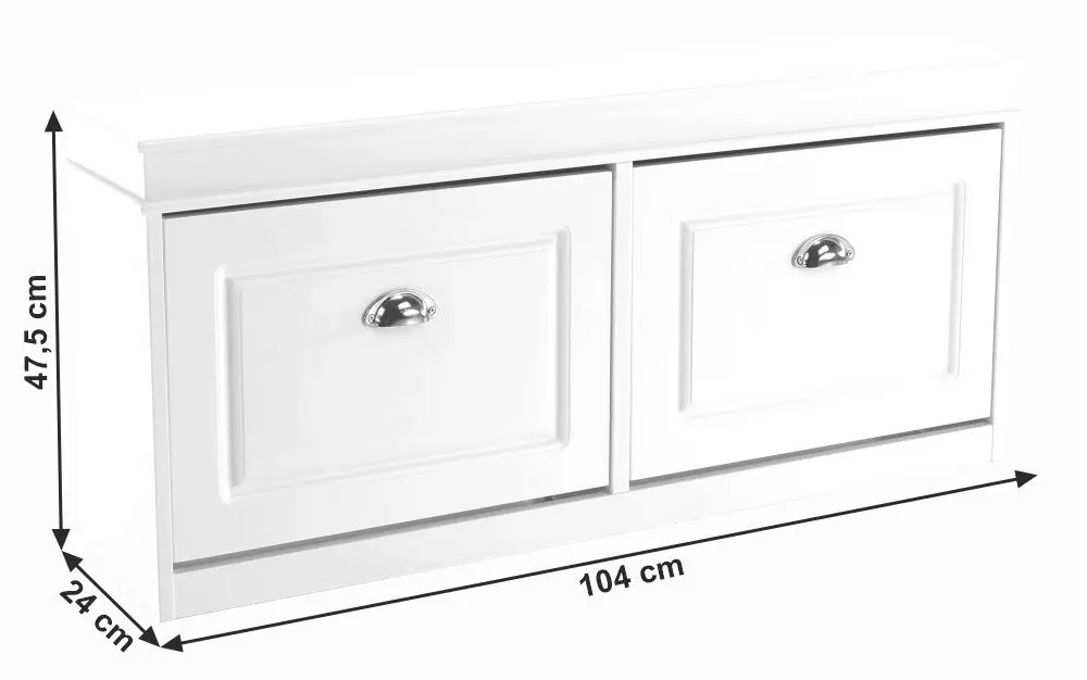 Tumba pentru incaltaminte Mobhaus Seber Typ 4 (White)