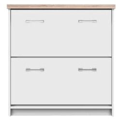 Tumba pentru incaltaminte Tempo Kondela Topty 2K (White/Sonoma Oak)