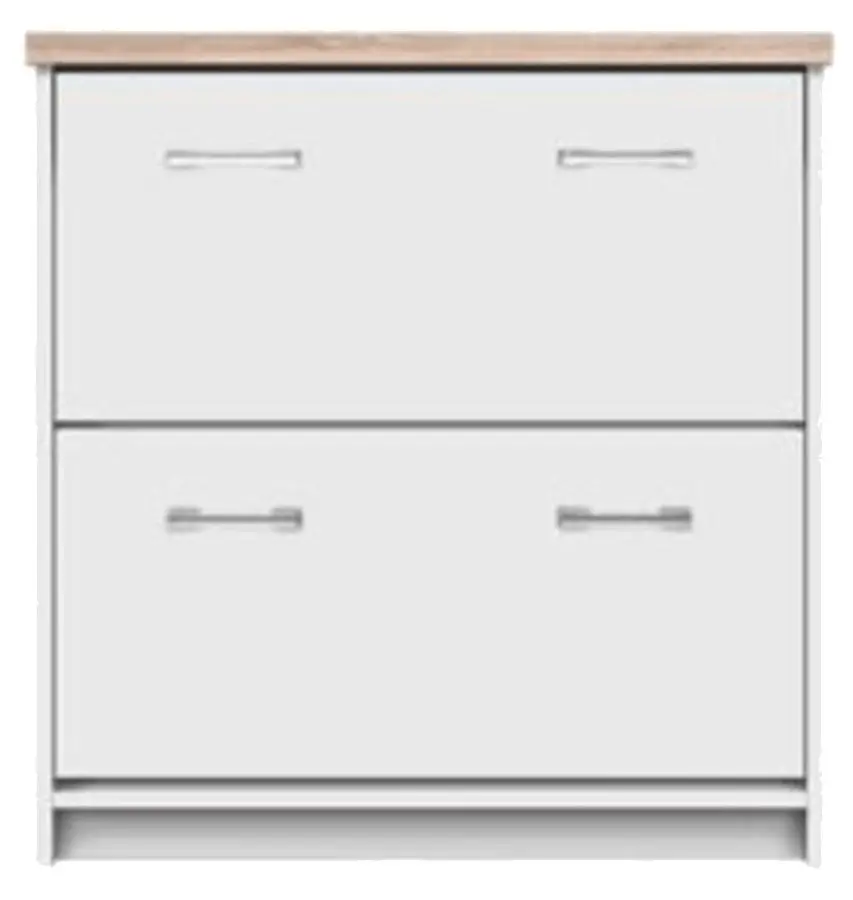 Тумба для обуви Tempo Kondela Topty 2K (White/Sonoma Oak)