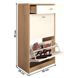 Тумба для обуви Mobhaus Vivat New Typ 1 (White/Sonoma Oak) Thumb