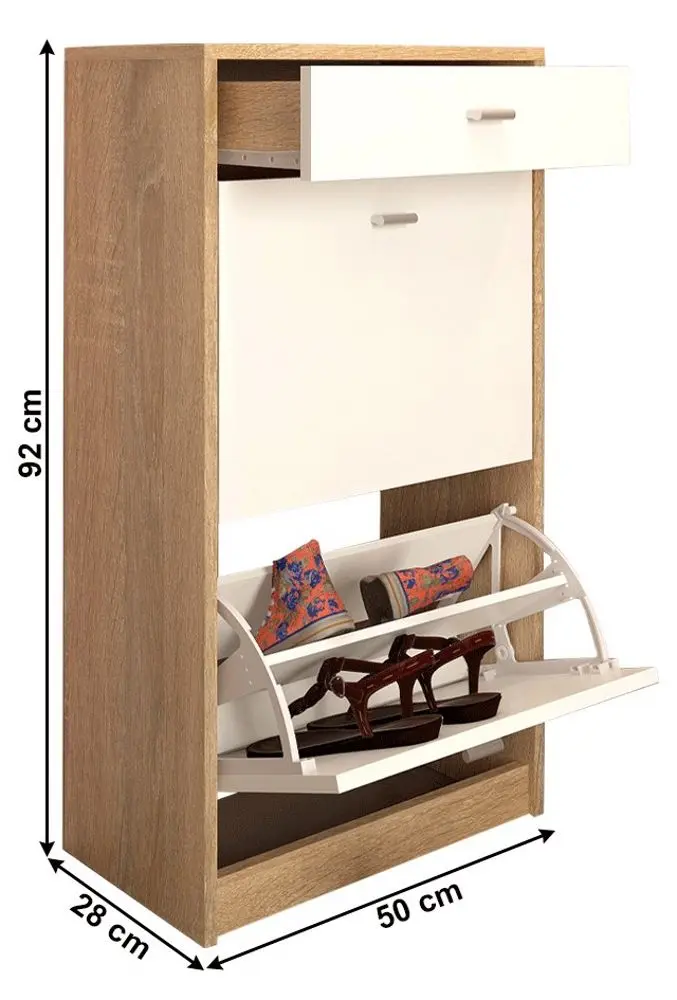 Тумба для обуви Mobhaus Vivat New Typ 1 (White/Sonoma Oak)