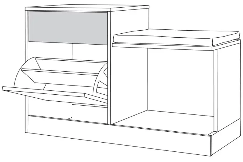 Tumba pentru incaltaminte Mobi Britny 10.93 (Ash Anchor Light/Latte)