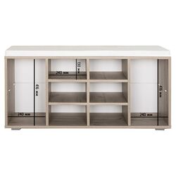 Тумба для обуви Mobi Лайт 08.56 (Дуб Серый Крафт/Белый) Thumb