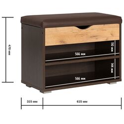 Tumba pentru incaltaminte Mobi Layt 08.57 (Wenge/Craft Oak Golden) Thumb