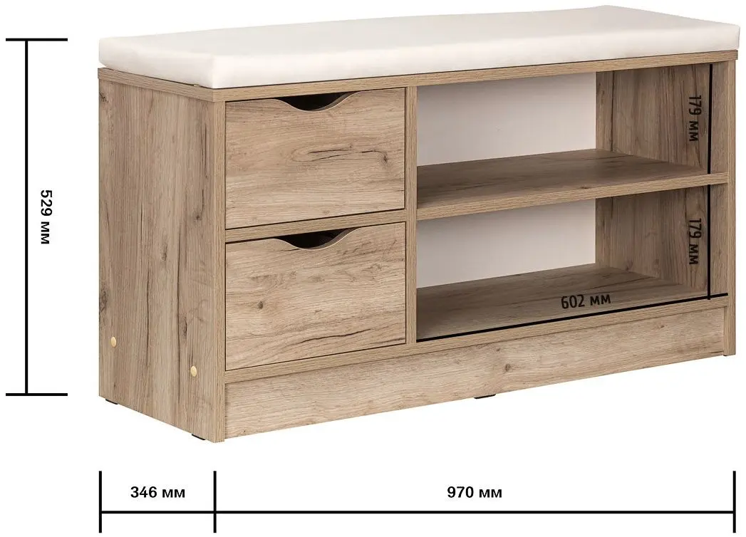 Tumba pentru incaltaminte Mobi Layt 10.82 (Craft Oak Grey)