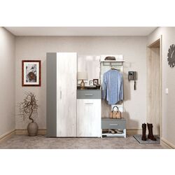 Tumba Mobi Yunona (Craft Oak White/Slate Gray) Thumb