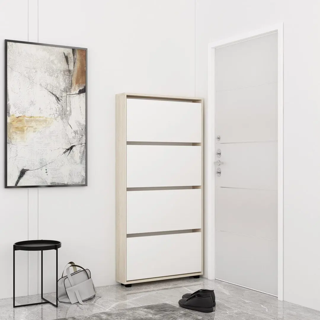 Тумба для обуви Mobildor Leo 50x27x164cm (Sonoma/White)