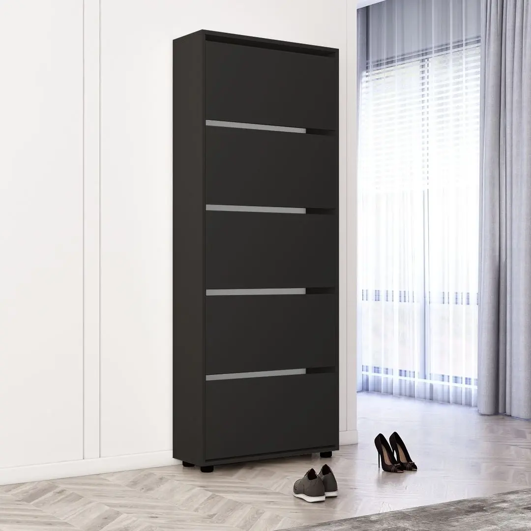 Tumba pentru incaltaminte Mobildor Leo 50x27x203cm (Anthracite)