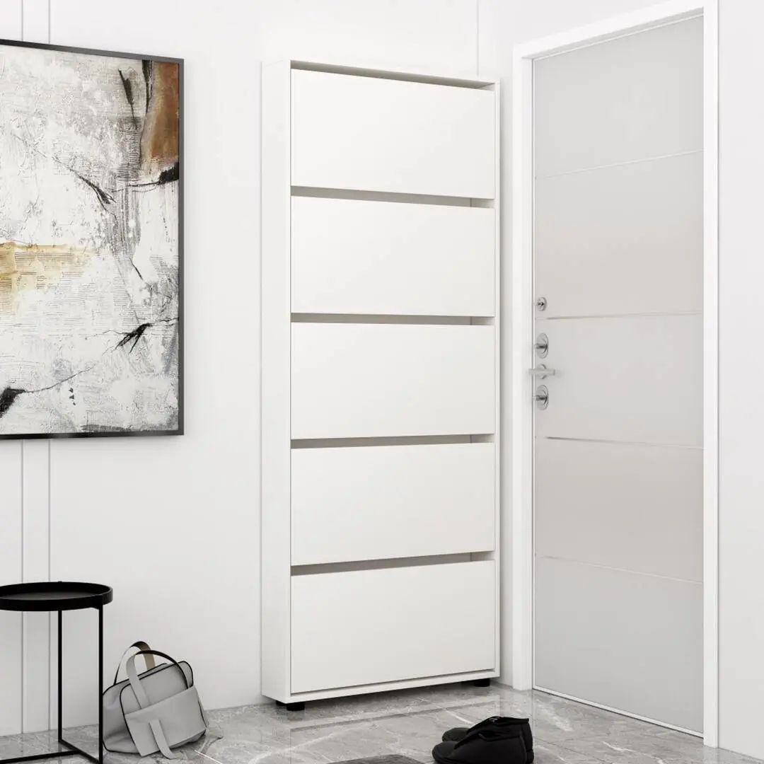 Tumba pentru incaltaminte Mobildor Leo 50x27x203cm (White)