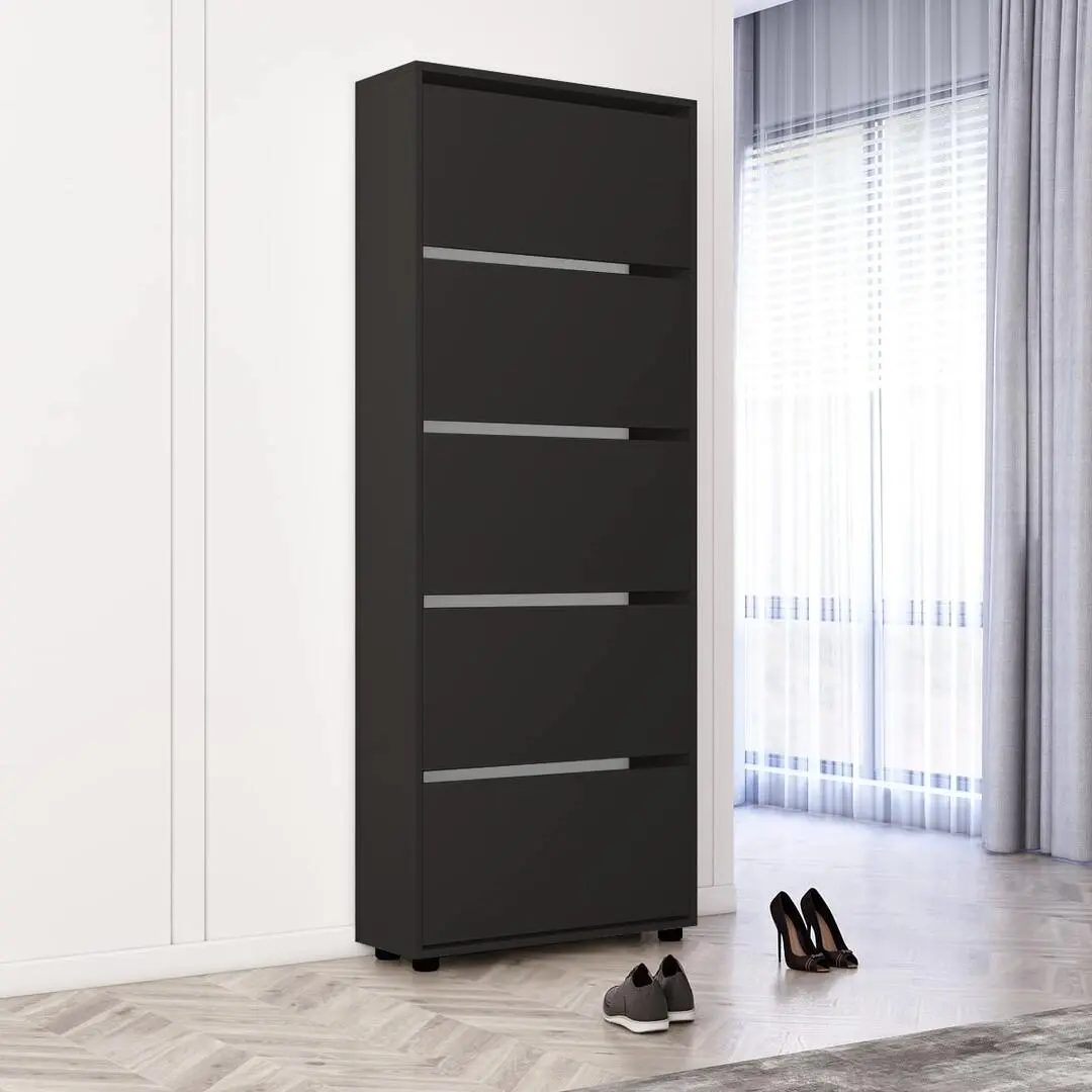 Tumba pentru incaltaminte Mobildor Leo 60x27x203cm (Anthracite)